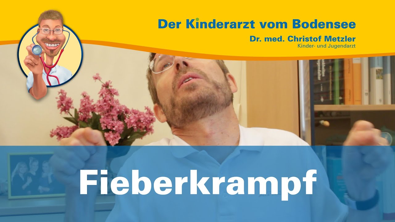 Video Thumbnail — Auf dem Bild ist Dr. med. Metzler zu sehen wie er eine für den Fieberkrampf typische Körperhaltung einnimmt.
